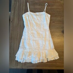 Cotton Candy LA White small ruffle mini dress